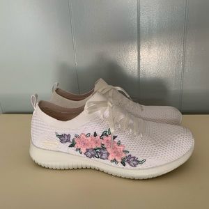 Floral Embroidered Sketchers